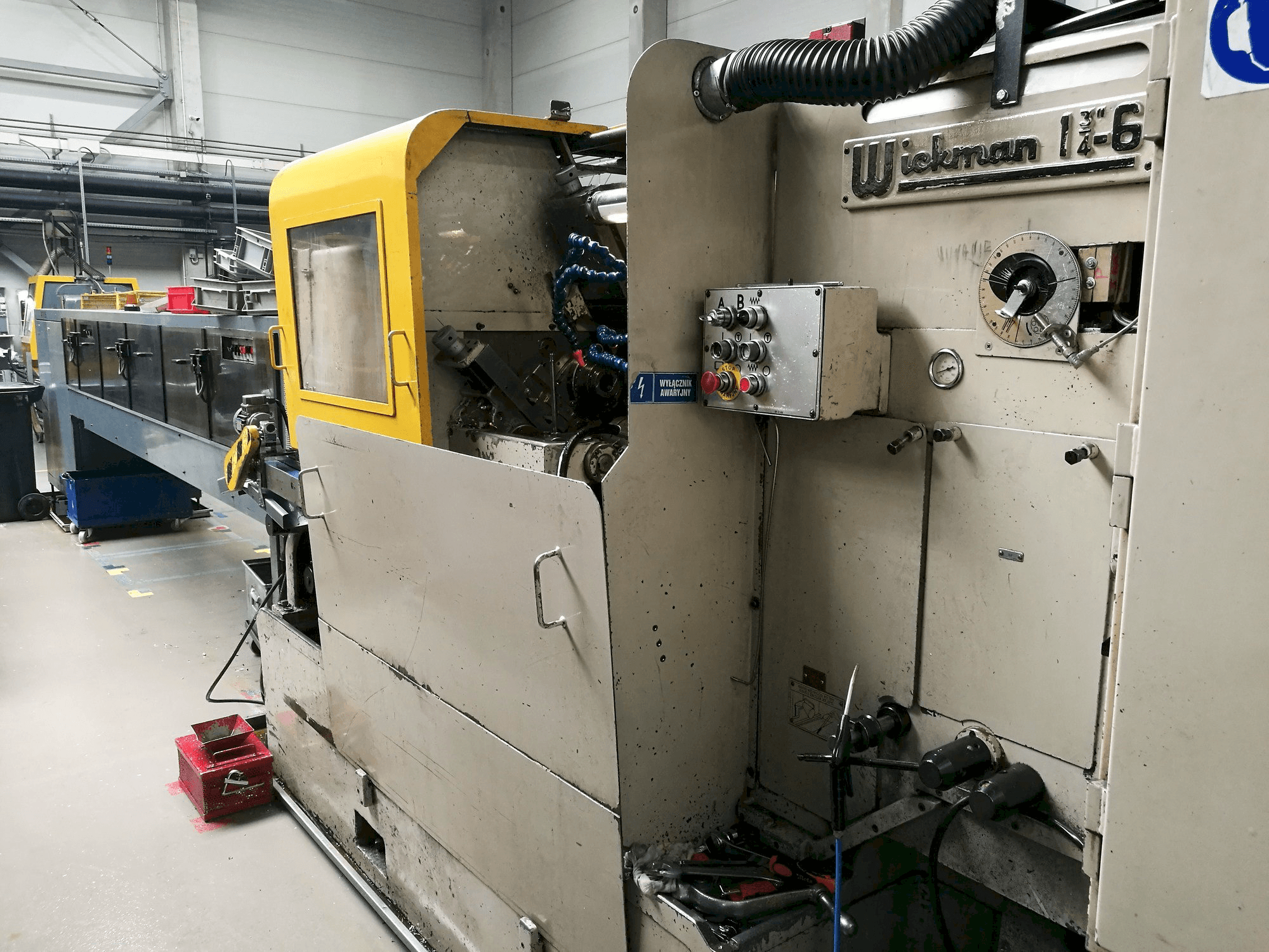 A Wickman 1 3/4"-6 gép elölnézete