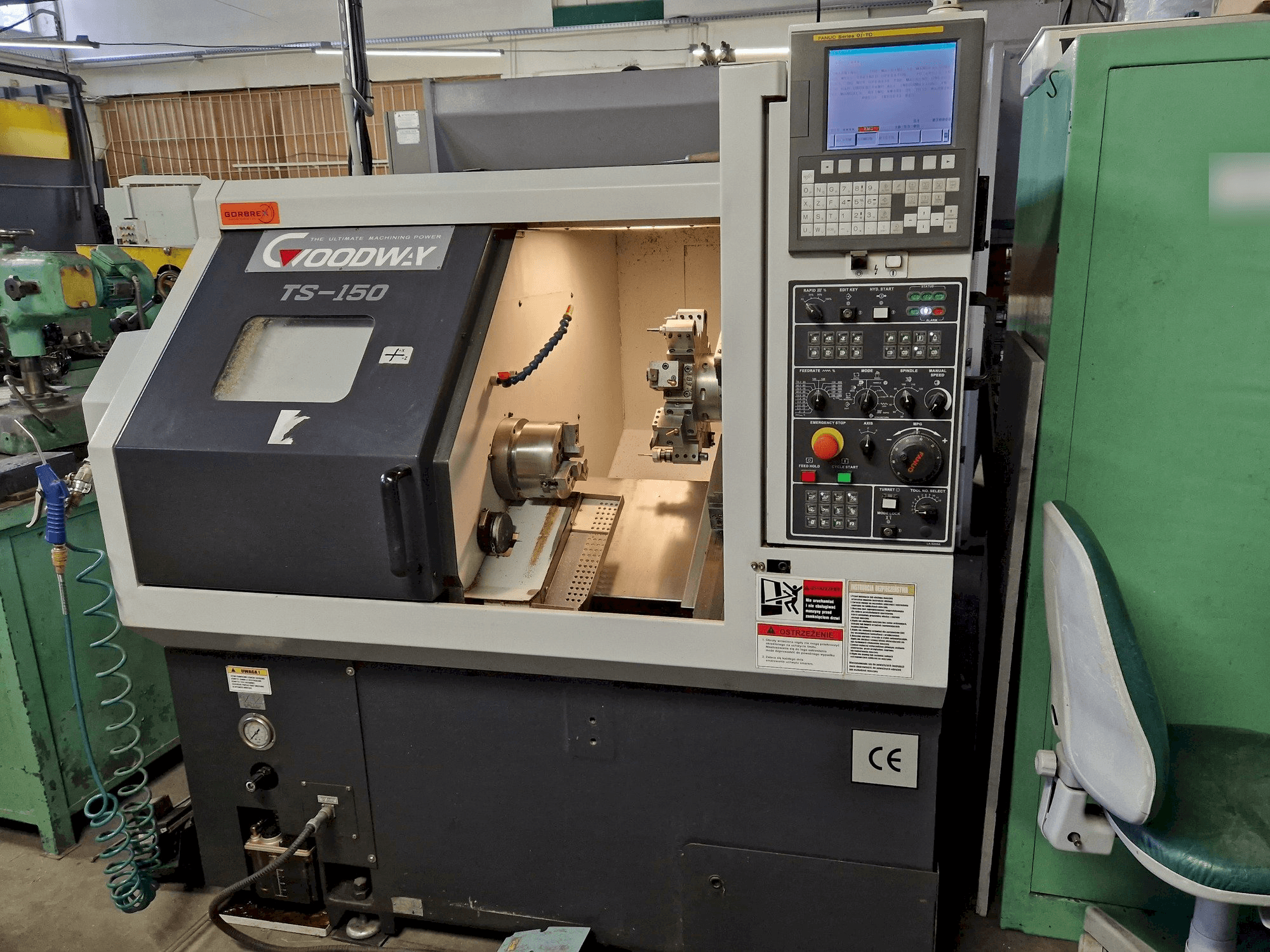 A Goodway TS-150M gép elölnézete